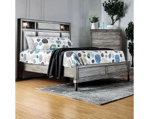 Furniture of America Daphne California King Bed in Gray