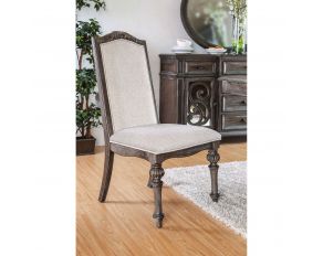 Furniture of America Arcadia Side Chair in Rustic Natural Tone/Ivory- Set of 2