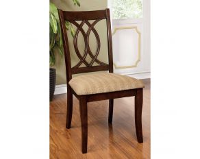 Furniture of America Carlisle Side Chair in Brown Cherry- Set of 2