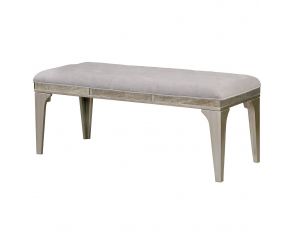 Furniture of America Diocles Bench in Silver, Light Gray