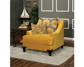 Furniture of America Wolver Chair in Gold