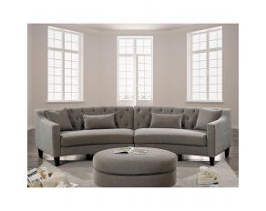 Furniture of America Sarin Sectional in Warm Gray