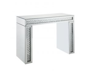 Nysa Mirrored Vanity Desk with Faux Crystal