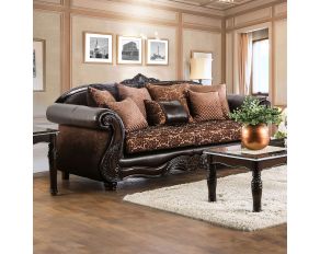 Furniture of America Elpis Sofa in Brown