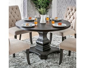 Furniture of America Nerissa Round Table in Antique Black