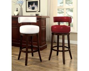 Furniture of America Shirley 29" Bar Stool in Red - Set of 2