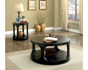 Furniture of America End Table in Antique Black