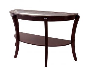 Furniture of America Semi-Oval Table in Espresso