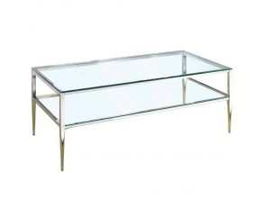 Furniture of America Tanika Coffee Table in Chrome