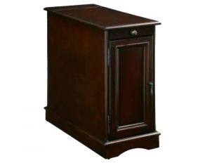 Furniture of America Lilith I Side Table with Usb in Cherry