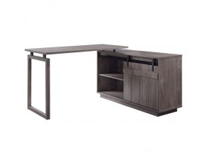 Bellarosa Writing Desk with Cabinet in Gray Washed