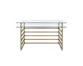 Shona Desk in Antique Gold and Clear Glass