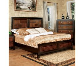 Furniture of America Patra California King Bed in Walnut Finish