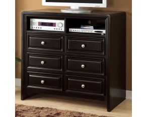 Furniture of America Yorkville Media Chest in Espresso Finish