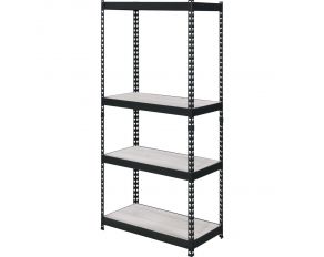 Decmus 71 Inch Bookshelf in Natural and Black Finish