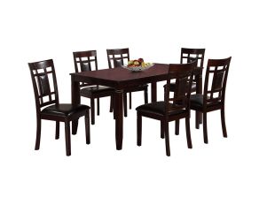 Crown Mark Paige Paige 7-Pc Dinette Set in Brown