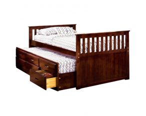 Furniture of America  Bella Captain Twin Bed in Cherry Finish