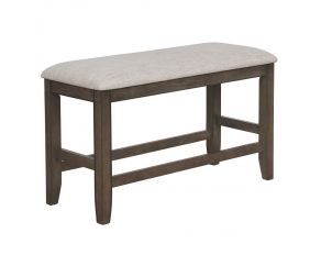 Crown Mark Fulton Counter Height Bench in Grey