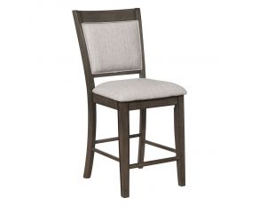 Crown Mark Fulton Counter Height Chair in Grey