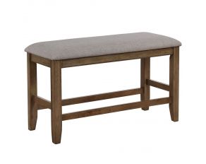 Crown Mark Manning Counter Height Bench in Grey