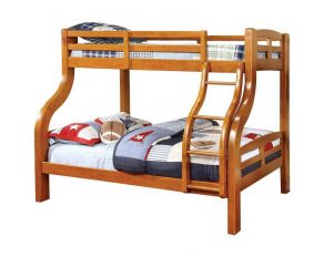 Solpine Twin over Full Bunk Bed in Oak