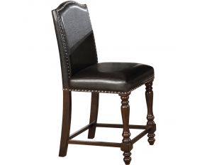 Crown Mark Langley Counter Height Chair in Espresso