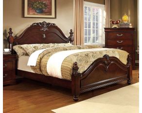 Furniture of America Mandura Queen Bed in Cherry Finish