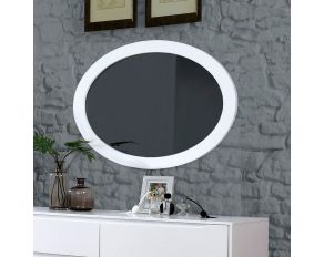 Furniture of America Lennart II Oval Mirror in White