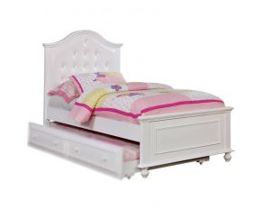 Furniture of America Olivia Platform Bed in White, Twin