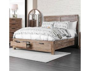 Wynton Queen Bed in Weathered Light Oak