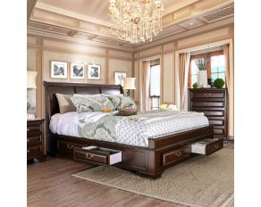 Brandt Queen Bed in Brown Cherry