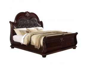 Crown Mark Louis Philip King Sleigh Bed in White