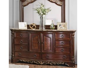 Menodora Dresser in Brown Cherry