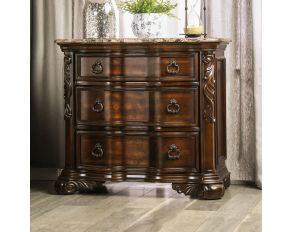 Furniture of America Arcturus Night Stand in Brown Cherry