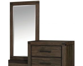 Rexburg Eight Drawer Dresser Mirror in Wire Brushed Rustic Brown