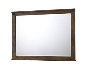 Crown Mark Curtis Dresser Mirror in Brown