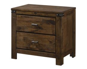 Crown Mark Curtis Nightstand in Brown