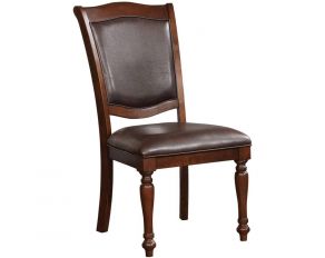 Sylvana Set of 2 Side Chairs in Brown Cherry Espresso