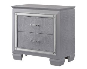 Crown Mark Lillian Nightstand in Grey