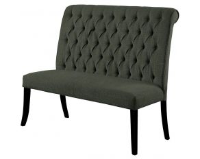 Mashall Loveseat Bench in Antique Black Gray