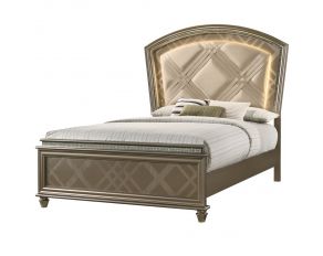 Crown Mark Augusta Poster Bed in Brown, Queen