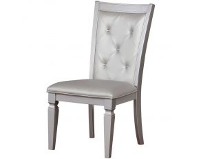 Alena Set of 2 Side Chairs in Silver