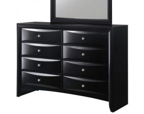 Crown Mark Black Emily Dresser 8 Drawers