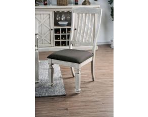 Georgia Set of 2 Side Chairs in Antique White Gray