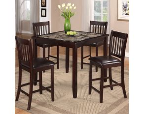 Cascade 5 Piece Counter Height Dining Table in Espresso