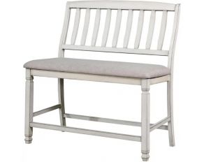 Kaliyah Counter Height Bench in Antique White