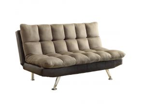 Crown Mark Sundown Adjustable Sofa in Espresso/Pebble