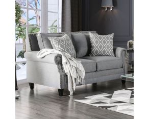 Furniture of America Giovanni Love Seat in Gray