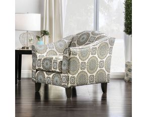 Misty Floral Chair in Ivory Pattern