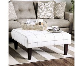 Dorset Ottoman in Ivory Pattern